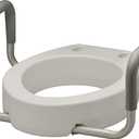NOVA Medical Products Toilet Seat Riser with Handles, White, 1 Count