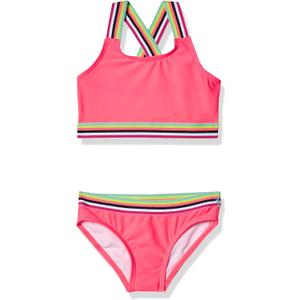Kanu Surf Girls' Tanya UPF 50+ Beach Sport Athletic Bikini Swimsuit, 7