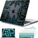 Mektron for 2026 MacBook Pro 14-inch M5 Case A3427 A3426 Fits 2025-2021 A3434 M4 A3112 A3401 A3185 M3 A2918 A2992 M2 A2779 M1 A2442 Pro/Max, Printed Plastic Hard Shell Laptop Cover, A-Dahlia