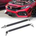 2PCS Adjustable Splitter Strut Rods, 8"-11" Front Lip Strut Rod Bumper Splitter Universal Tie Support Bars Black