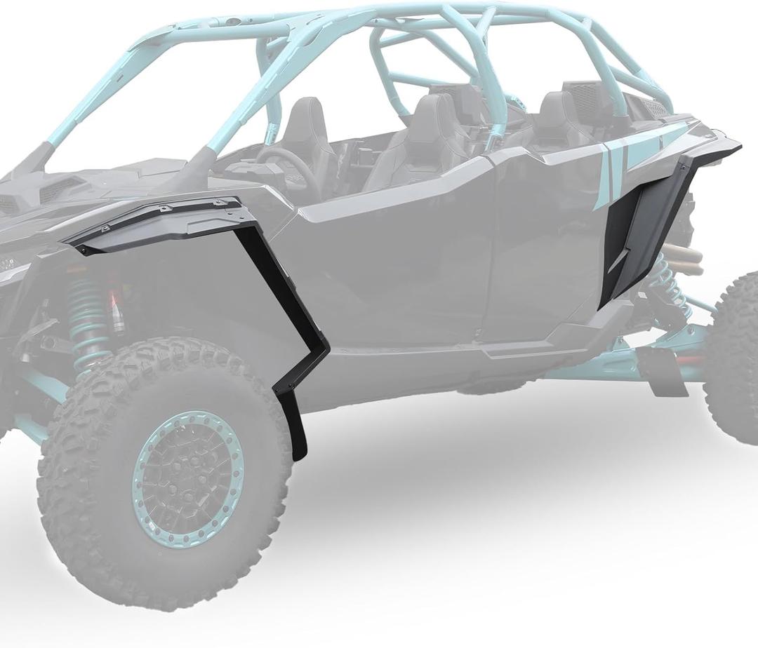 KIWI MASTER Full Coverage Fender Flares for 2025 2026 Polaris RZR PRO XP/PRO R/PRO S Accessories, Replace OEM 2890407, Front & Rear Widened Fenders, Extended Mud Flaps Guards, 4 Pcs Set