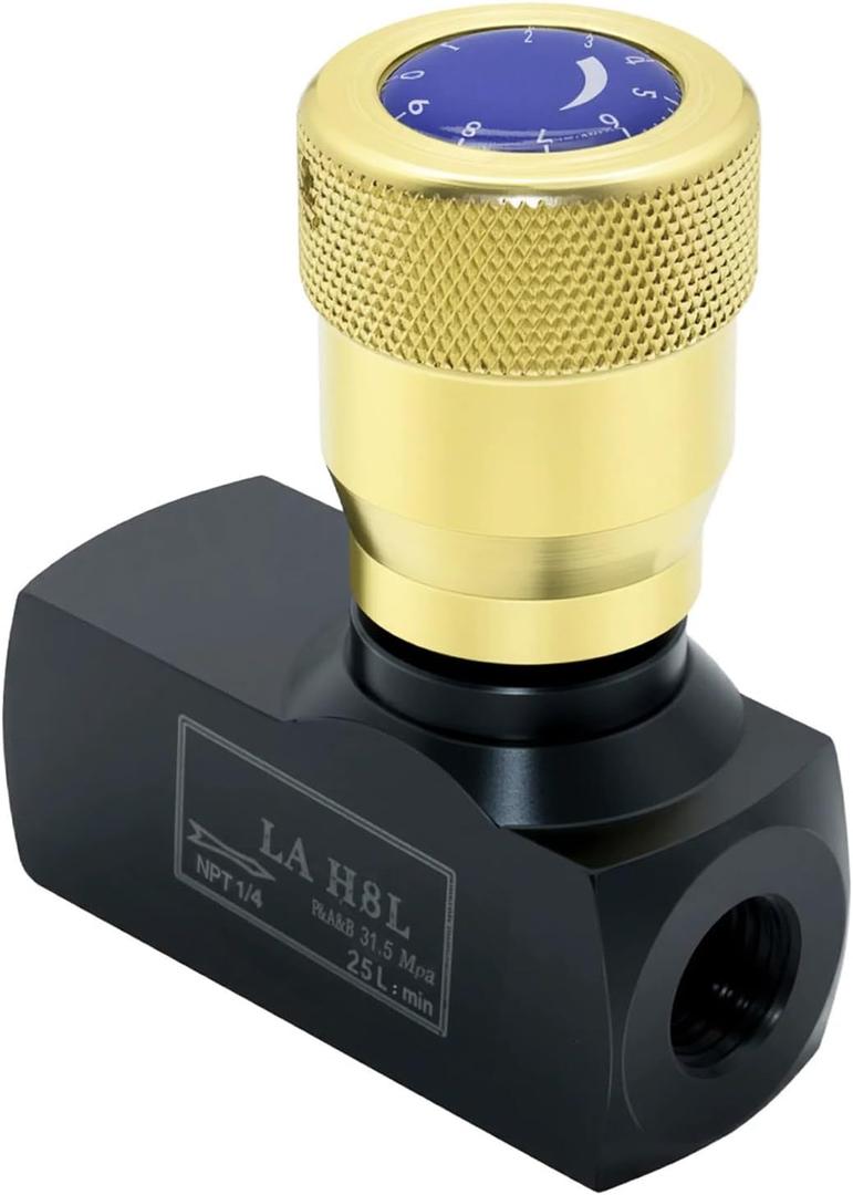 Hydraulic Flow Control Needle Valve Single Direction Carbon Steel Hydraulic,1/4 Inch Npt Ports
