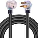 Miady 25ft 50AMP Welder Extension Cord, 8 Gauge Heavy Duty Industrial NEMA 6-50 Welding Machine Cord with Lighted End, ETL Approved