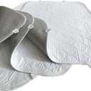 Careboree 3 Pack Cotton Top Quilted Chair Pad Washable Waterproof Extra Absorbent Reusable Children and Pet Pads Small(18" x 24")