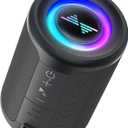LENRUE Small Portable Bluetooth Speaker with Lights, TWS Stereo Surround Sound, Type C Powered, Bluetooth 5.3, AUX TF Card Input, Wireless for Outdoor Home, Coolest Gifts