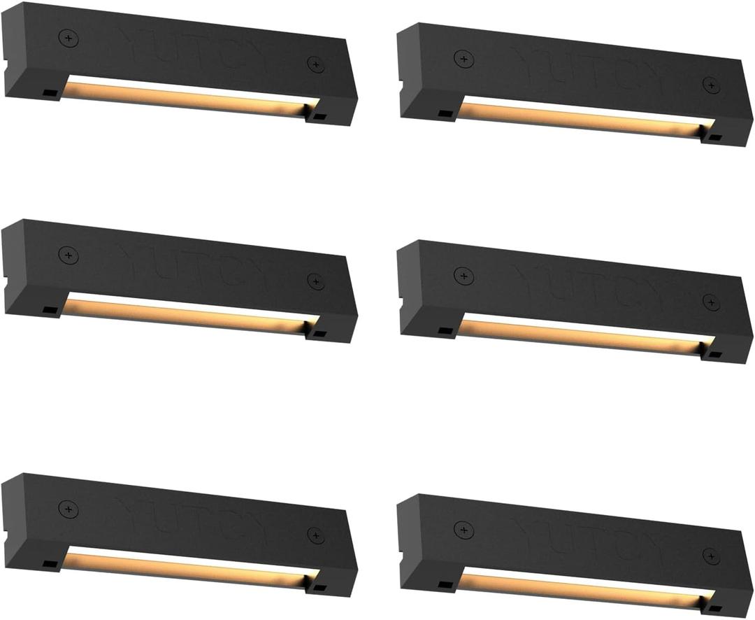 6 Pack Low Voltage AC/DC 12V LED Landscape Deck Light,Outdoor Retaining Wall Lights, IP65 Waterproof Step Lights,for Stair Lighting and Yard Patio Pathway Walkway (2700K)