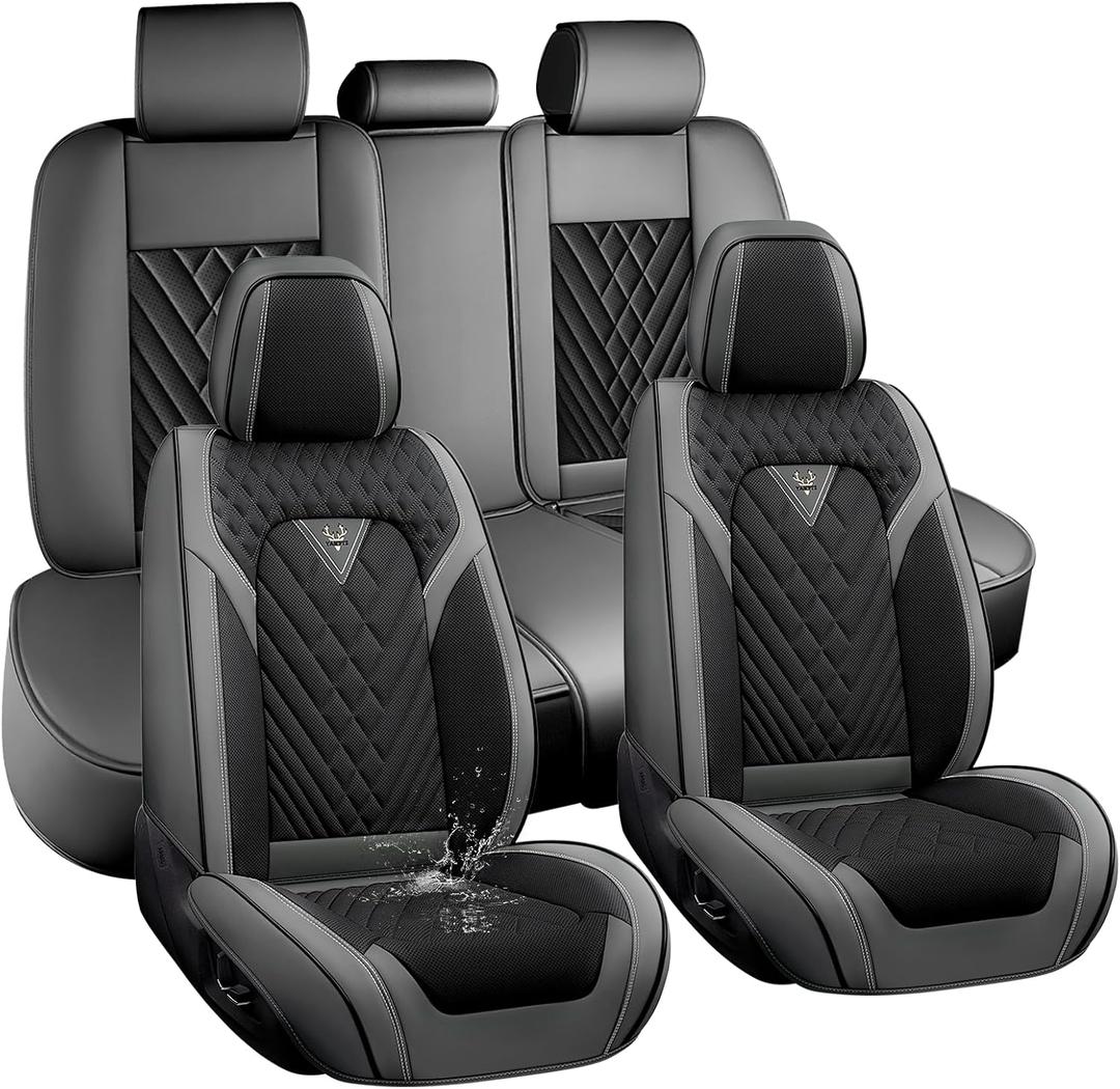 Full Set for Toyota bZ Seat Covers 2026, Black-Gray