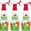 Veggie Wash Fruit and Vegetable Wash, Ideal for Cleaning Produce, 16 Fluid Ounce, Pack of 3