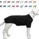 Lovelonglong Pet Clothing Dog Costumes Basic Blank T-Shirt Tee Shirts for Medium Large Dogs Black, Size L