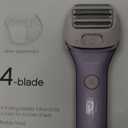 Panasonic Electric Shaver for Women, Cordless 4-Blade Shaver, Bikini Attachment, Pop-Up Trimmer, Wet Dry Operation - ES-AWL8AV (Purple)