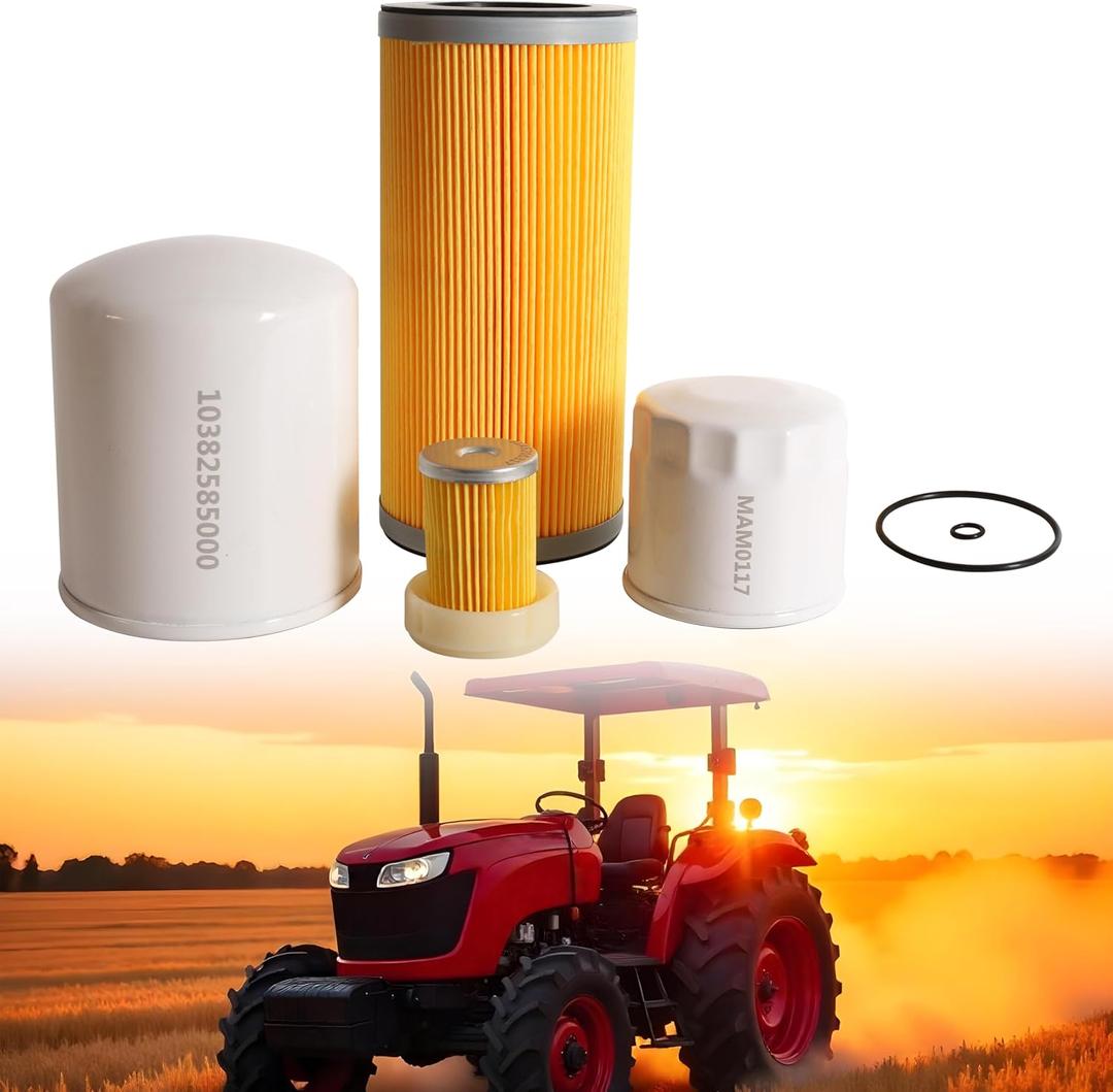 Filter Kit for Mahindra 28XL Tractor with 1.3L Engine, Oil Filter/Fuel Filter/Air Filter/Hydraulic Filter Kit Replaces# MAM0117 31A6200317 10382585000 35460501800