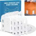 Bed Sheet Holders for Corners: Lock Sheet Holders with Reinforced Clips Keep Sheets Firm and Tight,No More Loose Sheets  Upgraded Extra Large Version for Twin,Full,Queen,King Size Mattresses (White)