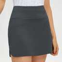 M MAELREG High Waisted Tennis Skirts for Women Stretchy Athletic Skirts for Pickleball Mini Lined Golf Casual Skort Dark Grey