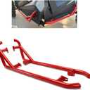 KUAFU Nerf Bars Rock Sliders Compatible with 2014-2023 Polaris RZR XP 1000 XP Turbo S RZR 900 50" Trail (2-Door) Side Steps 1 Pair Left & Right - Red