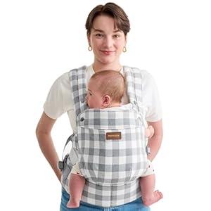 Momcozy Breathable Mesh Baby Carrier, Ergonomic and Lightweight Infant Carrier for 7-44lbs with Enhanced Lumbar Support, All Day Comfort for Hands-Free Parenting, Air Mesh-Black