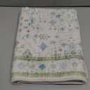 Washable Boho Bathroom Rug 2x3 - Small Throw Area Rugs for Powder Room, Laundry, Kitchen, Blue and Green Oushak Modern Eclectic Geometric Floral Pastel Decor, Low Pile Non-Slip Stain Resistant