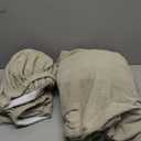 H.VERSAILTEX 3 Piece Stretch Sofa Covers for 2 Cushion Loveseat Couch Covers for Living Room Furniture Cover (Base Cover Plus 2 Seat Cushion Covers) Thicker Jacquard Fabric(Medium Sofa, Sand)