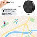 Tracker Tag for Android-4 Pack Android Tracker Tags Compatible with Google Find Hub App (Android Only) Bluetooth Tracker Item Finder for Key, Wallets, Backpack, Suitcases, IP67 Waterproof, Black