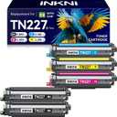 TN227 tn-227bk/c/m/y high Yield Toner Cartridge 5 Pack(with chip) Compatible Replacement for Brother tn227 tn227bk tn223 Toner for HL-L3270CDW MFC-L3770CDW MFC-L3710CW HL-L3290CDW MFC-L3750CDW Prints