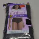 Hanes womens Cotton Brief Underwear, 10 Pack  Brief Black, 7 US
