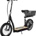 EcoSmart Metro Electric Scooter  Padded Seat, Wide Bamboo Deck, 16" Air-Filled Tires, 500w High-Torque Motor, Up to 18 mph, 12-Mile Range, Rear-Wheel Drive