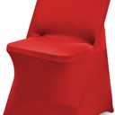 10 Packs Red Spandex Stretch Folding Chair Covers for Wedding Party,Universal Fitted Washable Dining Seat Slipcovers Protector Decoration for Holiday Banquet Birthday Celebration Event