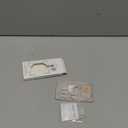 Leopard Print French Tip Press on Nails Medium Square Shaped False Nails with 3D Flower and Stars Designs Spring Floral Fake Nail Embossed Acrylic Nail Full Cover Stick on Nails for Women 24 Pcs (165)