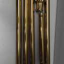 Gold Tension Shower Curtain Rod 36-84 Inch(3-7ft) Never Rust No Drilling Non Slip Spring Tension Shower Rod, Heavy Duty Tension Rod, Adjustable Curtain Rod for Bathroom Window Living Room