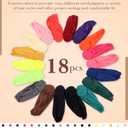 JaGely 18 Pieces Women Turban African Pre Tied Bonnet Hairwrap for Sleeping Flower Knot Bonnet Beanie Cap Turban Head Wraps Pre Knotted Headband Hat