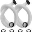 1.5 inch Pool Pump Hose Replacement for Coleman Intex Sand Filters & Saltwater Systems Above Ground Pool Hose with 1500 to 2500 GPH Filter Pumps 29060E, 59" Long（2 Pcs）