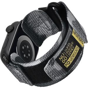 Nereides Compatible with Apple Watch Series 11 Band Series 10/9/8/7/6/5/4/SE/SE2/SE3, Nylon Sports Strap with Woven Design for 42mm/40mm/41mm/38mm (L, Grey Camo)