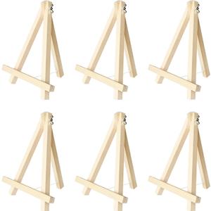 Kinlink 9 Inch Tall Wood Easels for Display Set of 6, Display Easel Tabletop, Painting Easel Stand for Artist Students