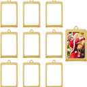 DICOSMETIC 10Pcs Acrylic Hanging Family Tree Photo Frame 3.31x1.95x0.2 Inch Mini Hanging Picture Frames Gold Photo Ornaments Mother's Day Gifts for Polaroid Film,Inner Diameter: 2.48x1.59 Inch