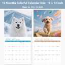 2 x 2026 Wall Calendar, Large Monthly Wall Calendar Dogs, Jan 2026 - Dec 2026, 12" x 24" (Opened), Hanging Planning Calendars for Family Home Office Supplies