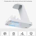 Wireless Charger for Samsung: 5 in 1 Samsung Wireless Charging Station for Galaxy S26Ultra/S25/S24, Charger Dock Stand for Galaxy Watch8/7/6/5, Android Charging Station for All USB-C Buds, White