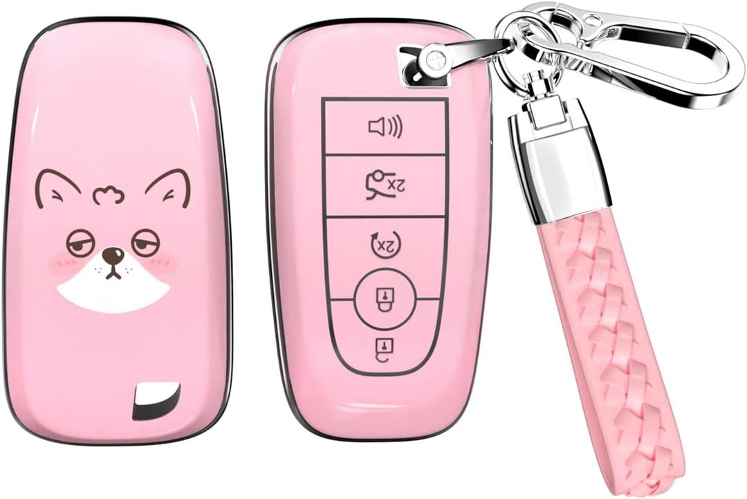 ACEBOY for Ford Key Fob Cover,Soft TPU Case for 2017-2025 Bronco F150 F250 F350 F450 F550 Mustang Explorer Escaper Edge Focus