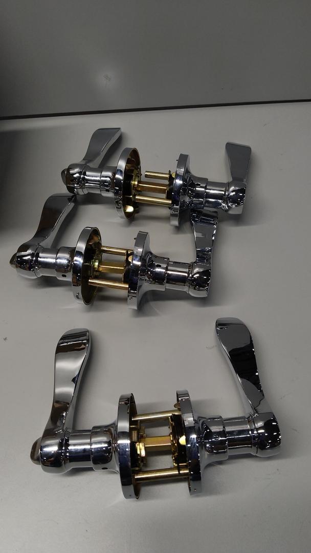 3 Pack Privacy Door Lever - Brushed Nickel