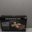 OVENTE Electric Griddle with 16 x 10 Inch Flat Non-Stick Cooking Surface, Removable and Adjustable Temperature Control, Indoor Grill for Instant Breakfast, Pancakes, Eggs or Burgers, Black GD1610B
