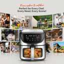 8.5QT Large Stainless Steel Air Fryer with Disposable Liners, 8.5QT Tilted Screen Model