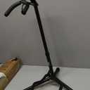 GLEAM Guitar Stand - Adjustable Fit Electric, Classical Guitars and Bass, Load Capacity 20LB, Accessories, Folding Type Black (CG-4)