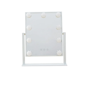 1pc Led Lighted Makeup Mirror Large Single Side Vanity Mirror Portable Home Led Dressing Table