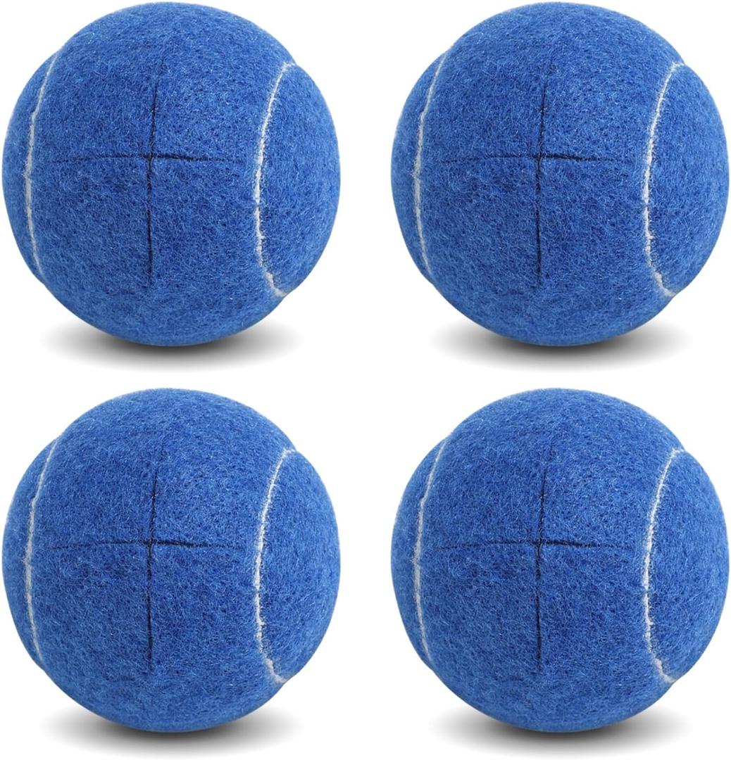 ANCKNE Walker Tennis Balls Precut Tennis Balls for Walkers 4PCS Walkers Legs Universal Precut Glide Balls, Heavy Duty Long Lasting Felt Pad Glide Coverings for Furniture Legs and Floor Protection (Blue)
