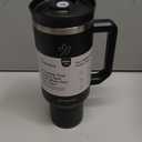 Sipraw Tumbler with Handle, Insulated Tumbler with Lid and Straw, Stainless Steel Travel Coffee Mug, Hot and Cold Tumbler, Perfect for Camping, Travelling & Gifting, 40oz, Black