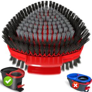 Upgrade Scrub Brush Replacement Head Compatible with O Cedar EasyWring 1 Tank Spin Mop, Mop Replace Head Brush,Scrubber Floor Cleaning Brush,More Layers of Bristles for Bathroom, Deck, Tile, Kitchen (Big 1 Pack)