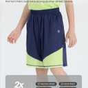 PATPAT Boys Shorts with Pockets, Quick-Dry Breathable Shorts for Running Soccer Basketball, Sports Team Uniform for Kids Teen (XL)