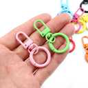10pcs Snap Lobster Claw Clasp with Spring Buckle Ring Key Keychain Swivel Lanyard Clip Hooks DIY Jewelry Making Accessories for Bag Toy (yellow-10pcs)