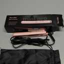 Terviiix Mini Flat Iron for Short Hair Temperature Adjustable, 1/2 Inch Mini Small Portable Ceramic Travel Hair Straightener for Men, Black