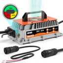CMTOOL 36V Lithium Battery Charger, 43.8V 25A Fast Charging for Golf Cart, IP67 Waterproof, 36 Volt 25 Amp Lithium Charger, Fully Automatic Smart Charging