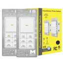 Minoston 60 Minutes Countdown Timer Switch, 1 Hour in-Wall Timer Switch 1-5-10-20-30-60Min for Bathroom Exhaust Fans, Indoor Lights, 1/2 HP, Neutral Wire Required, ETL & FCC, 2 Pack, White(MT11N)