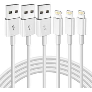 iPhone Fast Charging Cable [Apple MFi Certified] 3-Pack 6FT USB-A to Lightning Cable iPhone Charger Cord Compatible with iPhone 14 13 12 11 Pro Max XR XS X 8 7 6 Plus SE iPad and More 6FT